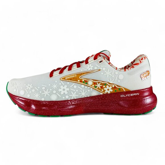 Brooks Other - Brooks Glycerin 20 Merry Christmas Men's Running Shoes Limited Edition White Red